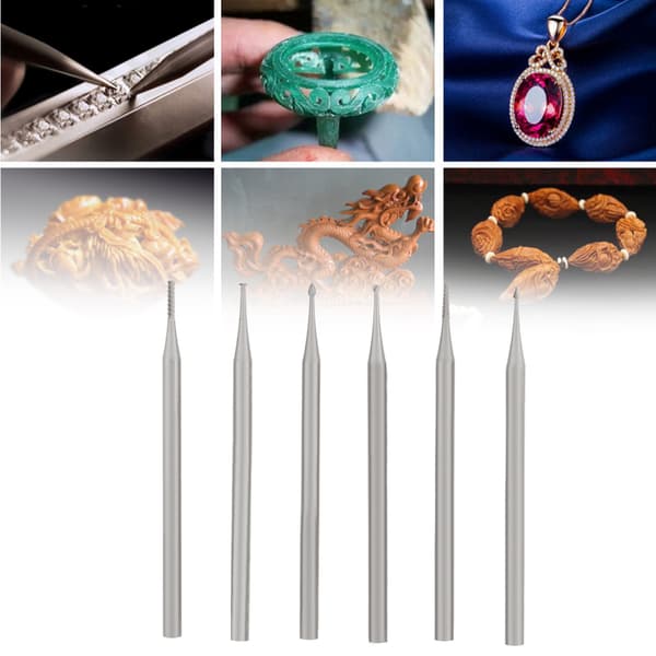 Miniature Drill Needle Engraving Milling Cutter Carving Bits Gold Silver Jewelry Making Tools