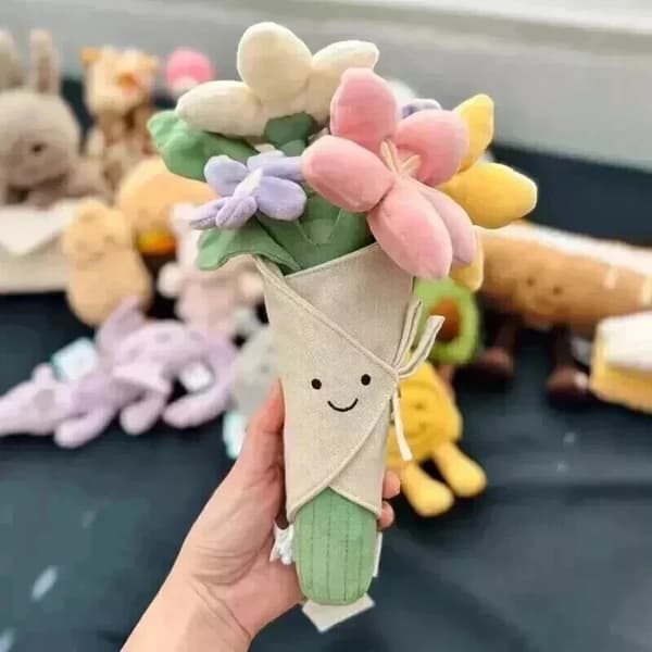 Amuseable Blomsterbuket Kæledyr Børnepræsent til Kæreste Plys