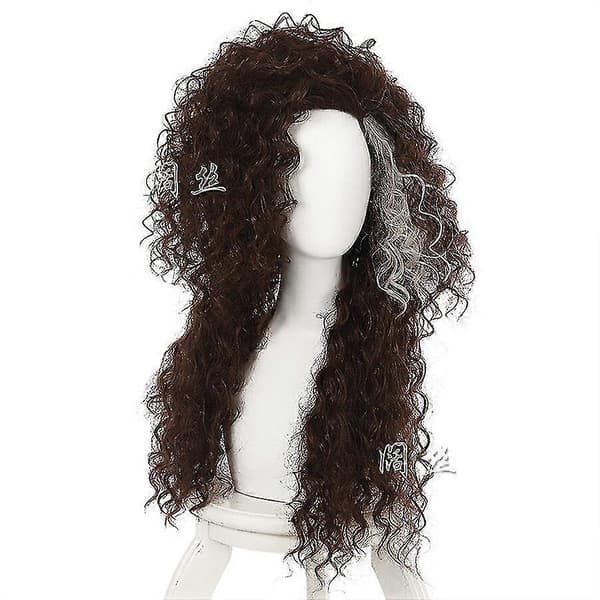 Bellatrix Lestrange Long Mixed Brown Wavy Wig Heat Resistant Synthetic Hair Happy H