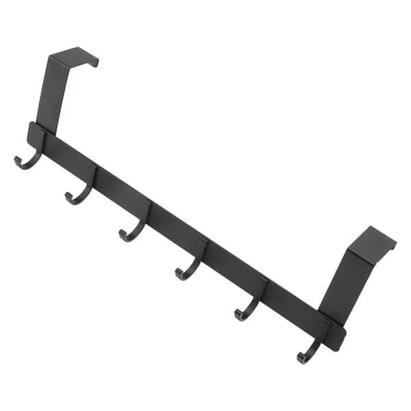 Door Hanging Hook, 6 Hooks, Space Aluminum, Thickened, Movable KLB