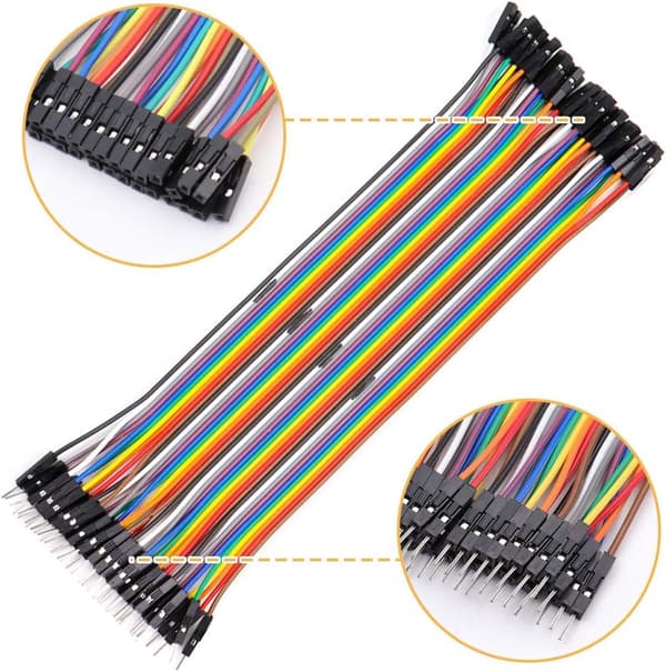 Jumper Wire-kabel 3 x 40 stk. á 20 cm, Dupont Breadboard-kabler 3-i-1, han-til-hun, han-til-han, hun-til-hun, til Arduino, Raspberry Pi