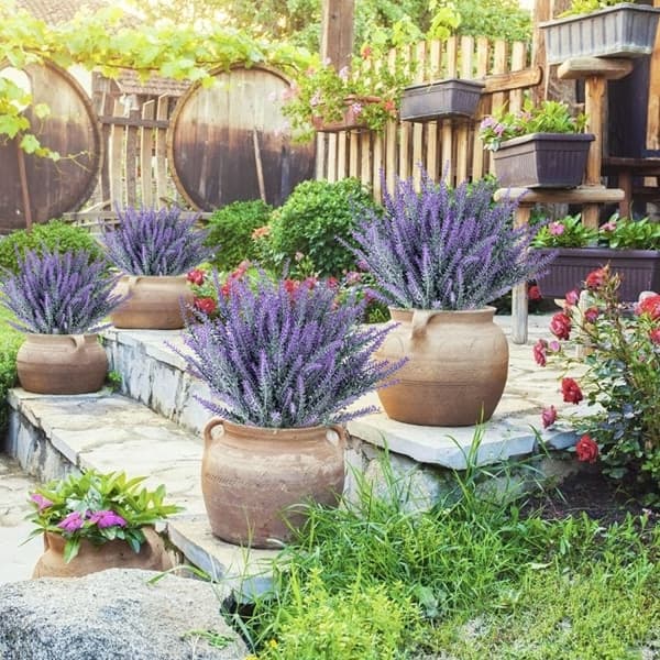 12 buketter kunstige lavendelblomster, kunstig lavendel