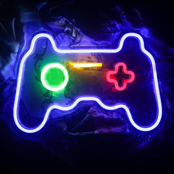 Spel Neon Skyltar Xbox Neonljusskylt Väggkonst Blå LED Neonljus
