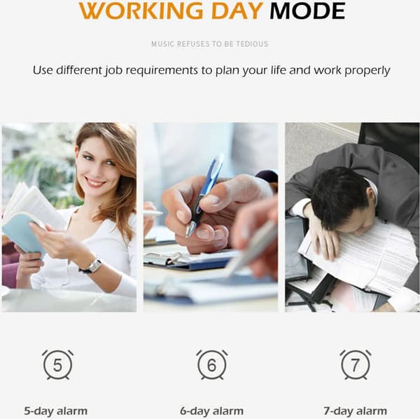 LED-väckarklocka Digital väckarklocka Kalender Belyst Snooze Alarm (Blå)