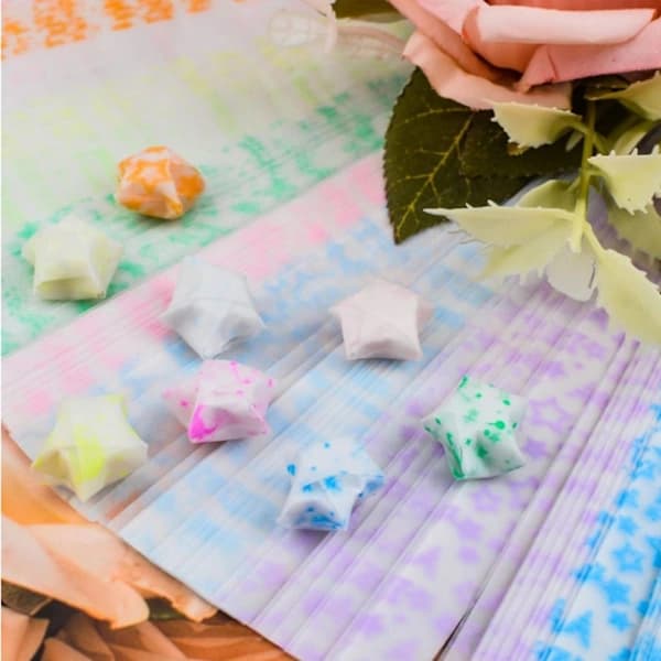 420 Sheets Luminous Star Origami Paper Strips