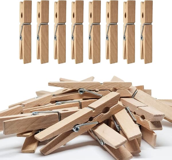Heavy Duty Outdoor Clothes Pins with Spring, 2.8 inch, 50-Pack