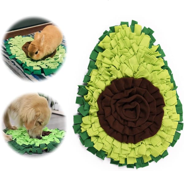 Snusemåtte - Avocadodesign med Sammenklappelig Funktion - Til Hunde og Katte - Grøn Træningsmåtte - Aktivering til Kæledyr