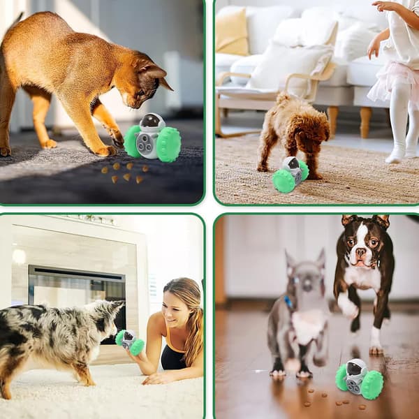 Automatic Slow Feeder Ball for Pets, Interactive Treat Ball for Dogs and Cats