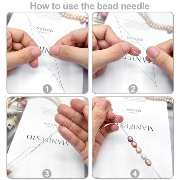 Beading Needle, Big Eye Beading Needles, Set for Seed Beads, Jewelry Making, Embroidery Needles with Bottle, 10 pcs