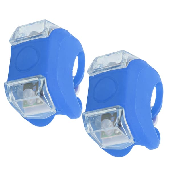 2 kpl LED-pyörävalaisin eteen ja taakse, turvavaroitusvalo, värikäs valo, 3 valaistustilaa, vedenpitävä pyörävaruste, sininen