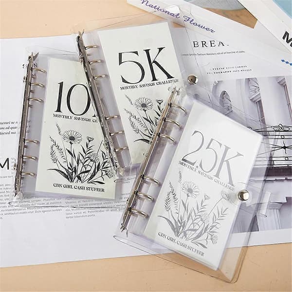 5k Savings Challenges Book 12 Months Money Saving Binder 12 Months Savings Challenges Easy and Fun Way to Save
