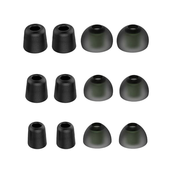 Ørepropper / Tips til hovedtelefoner - Silikone / Memory foam – 6 par
