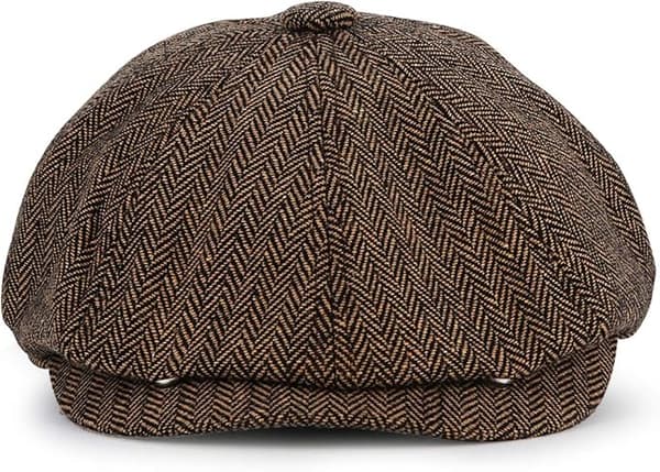 Baker Boy Hatt 8 Panel Fiskebenstweed Gatsby Hatt Ivy Irish
