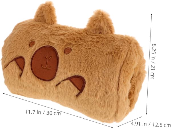 Fluffig bärbar handvärmarmuffväska 30x20cm plyschhandvärmartillbehör vintertillbehör