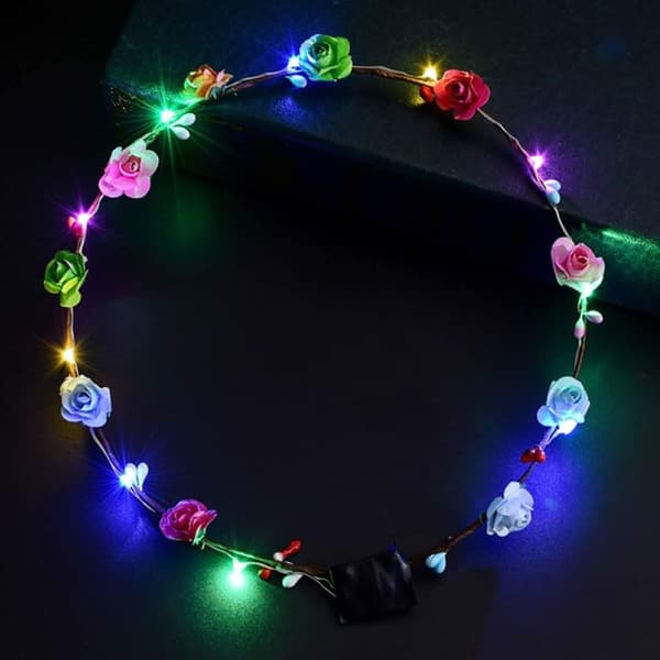 LED-blomsterkrone 10 stk Lysende LED-blomsterpannebånd Lysende 10 LED KLB
