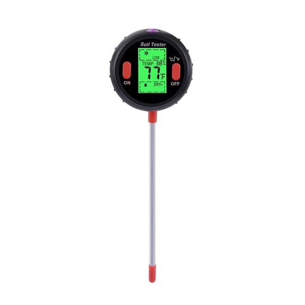 Jordtester Multifunktion Stor Skærm Elektronisk Digital Display Jordfugtighed PH Temperatur I