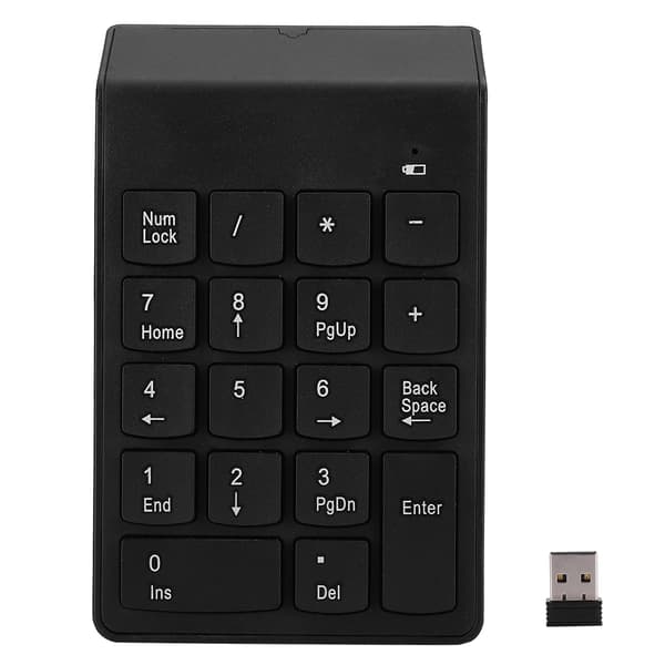 2.4G Wireless Mini Number Keyboard Portable Commercial 18-Key USB Keypad for Office Laptop