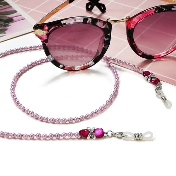 Eyeglass Chains Holder Beaded Glasses Strap, Anti-slip Glasses N