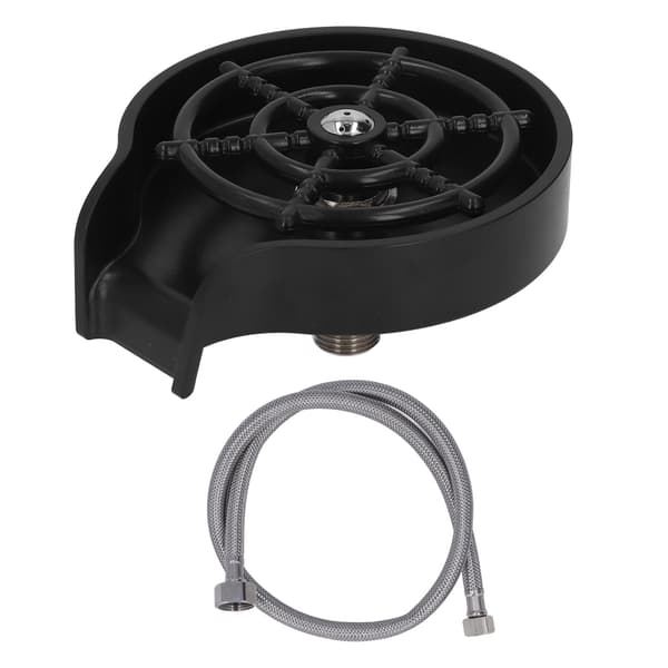Højtryksvask til glasrengøring, automatisk kopvaskesæt til bar med ABS-base, 80 cm slange, sort