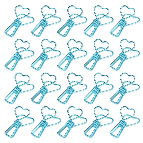 20 paperclip Elegant style Durable wear-resistant stable reliable small compact storage tools for office Blue