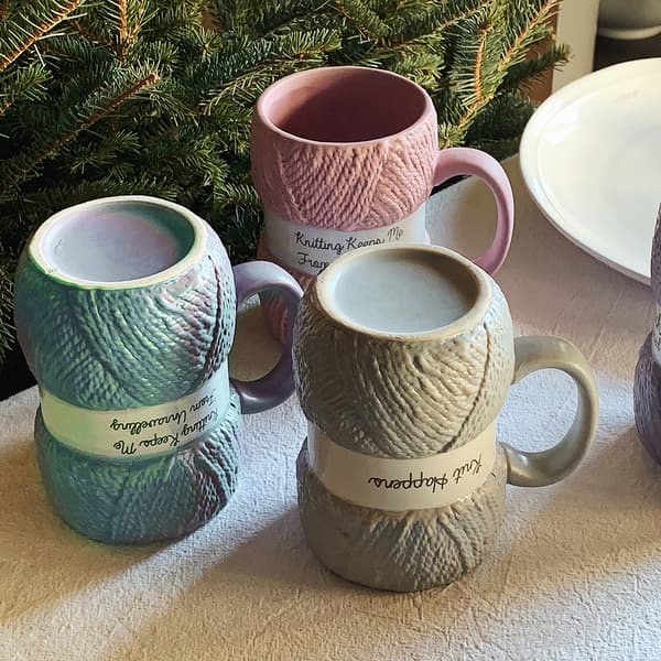 Creative Ceramic Mug Colorful Wool Sugar Milk Coffee Cup Office Cup Blue Blue