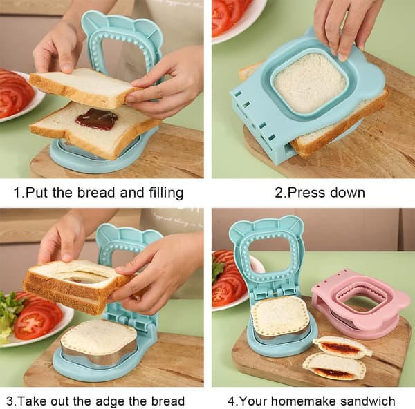 Sandwichkutter og -forsegler Kvadratisk Sandwichkutterform (Blå) San
