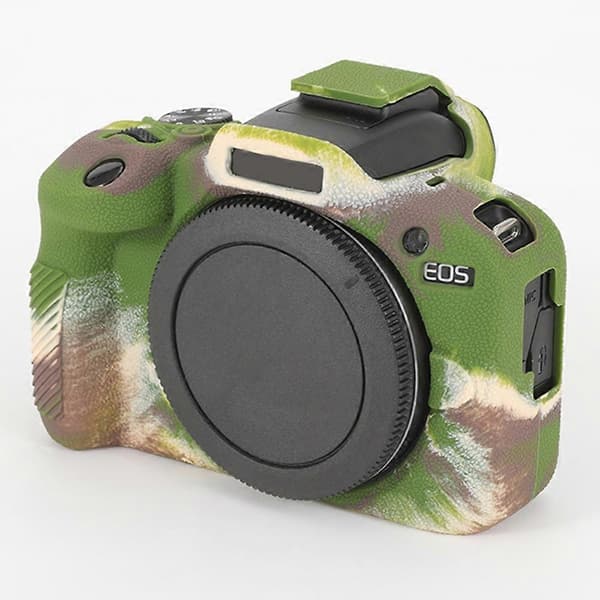 E1s Case for Canon EOS R100 Soft Silicone Protective Non-slip Camera A6J Protective Shell - Camouflage