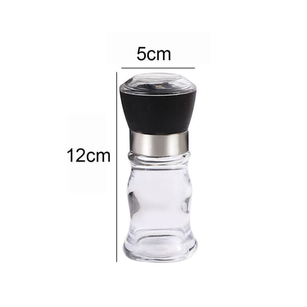 Refillable Grinder - Black Pepper Grinder, Long-lasting Freshness, Black + Red