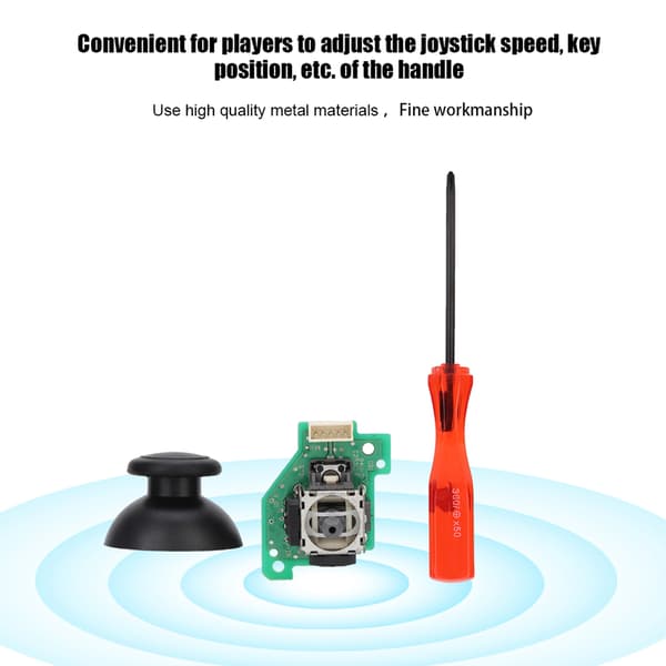 Erstatning 3D Analog Joystick Sensor Modul Potentiometer Tommelfingerstik Sæt til WII U