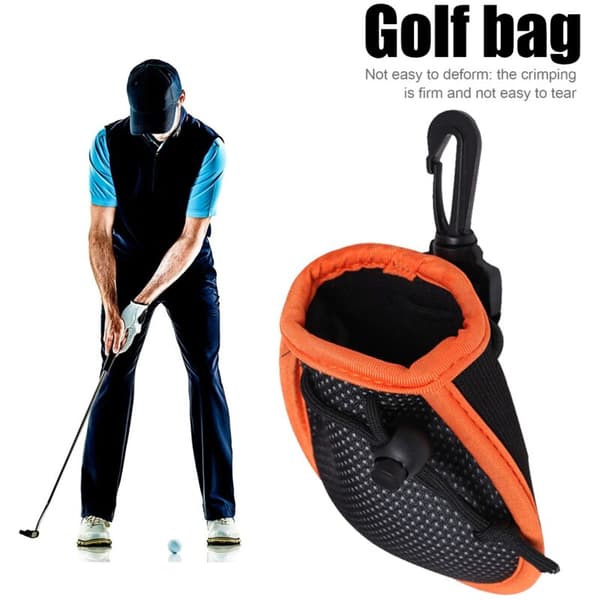 Bærbar golfbold rengøringspose slidstærk nylon blød golf tørring opbevaring golftræning sportstilbehør