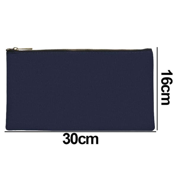 Canvas Pencil Case/Pen Pouch/Pencil Holder, Robust and Blue KLB