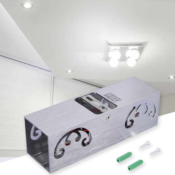 Modern LED Wall Lamp Bedroom Bedside Lamp Corridor Background Decoration Wall Lamp (Red Blue)