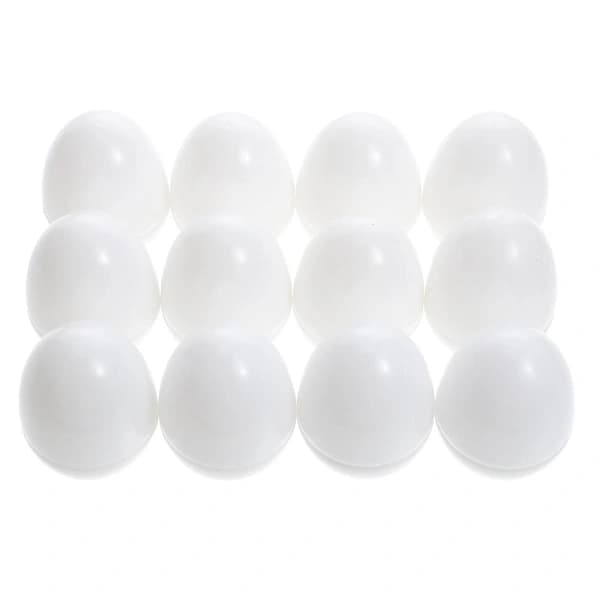 12 stk. Eggformede Nattlamper Søte Glødende Egglamper Halloween Party Dekorasjoner Hvit 6.5X5CM