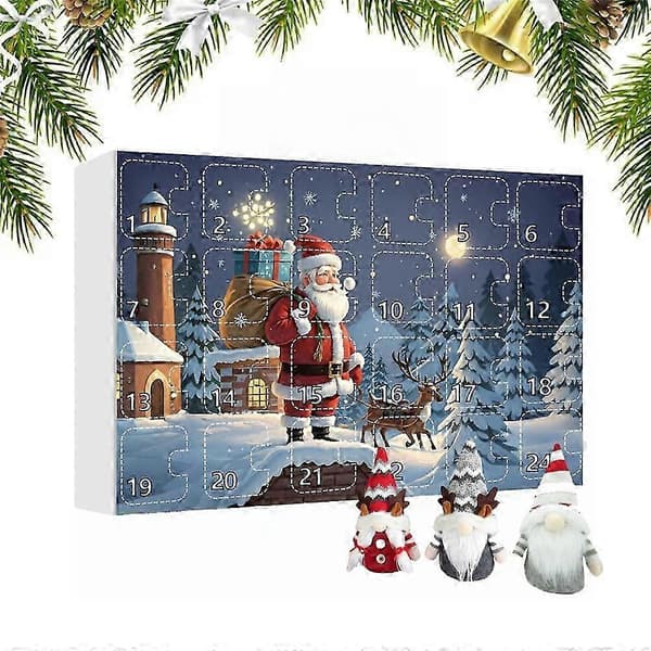 Jul Tomte Adventskalender 2025, 24 dagars julnedräkning överraskningslåda
