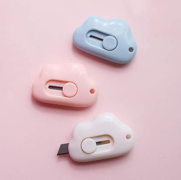 3 kpl Mini Cloud Karhu Kannettava Paperiveitsi Söpö Paperiveitsi