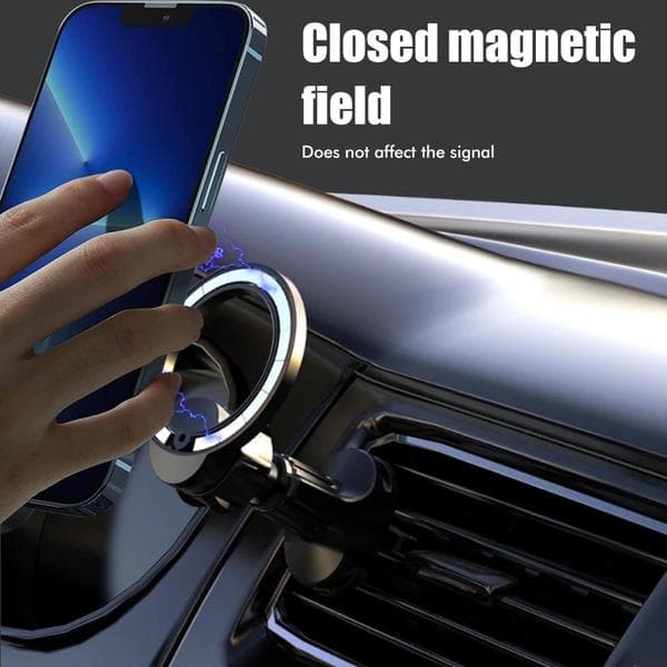 Magnetisk telefonholder Biludluftningsmontering Justerbar Kompatibel med MagSafe iPhone 12 13