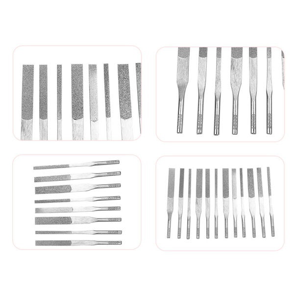 12 stk maskinfiler, FTM-12 diamantfiler, vibrasjonsfil, Pr