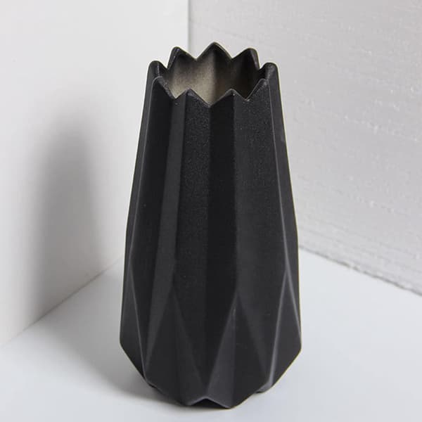 Pampasgress Keramisk Vase Håndlaget Geometrisk Vase Hvit Gull A A A