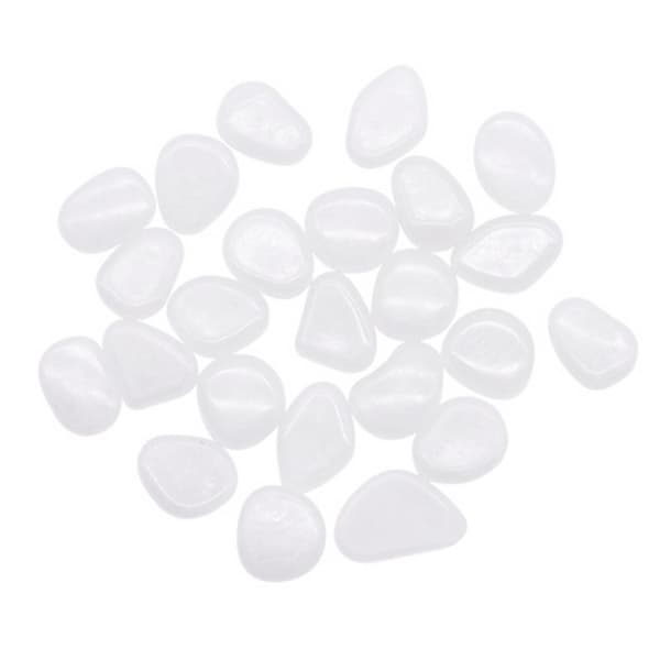 25x Lysabsorberende Steiner til Dekorering - Hvit
