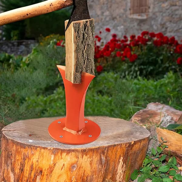 Manual Log Splitter Easy Safe Wood Splitting Labor-Saving Hand Splitting Tool for Outdoor Camping Home Orange Orange