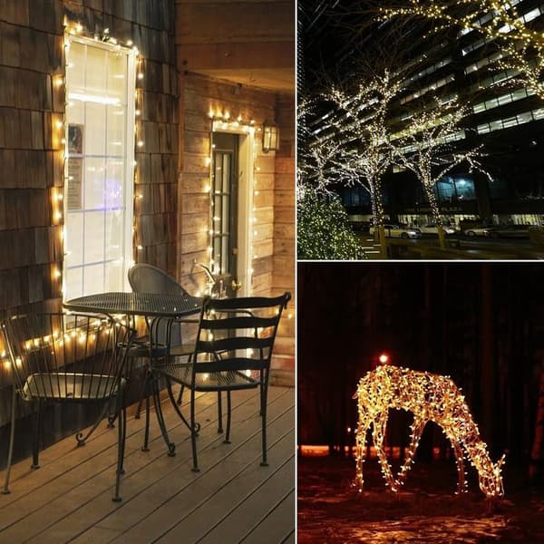 Utomhus solcellsslinga 20m 200 LED-lampor 8 lägen