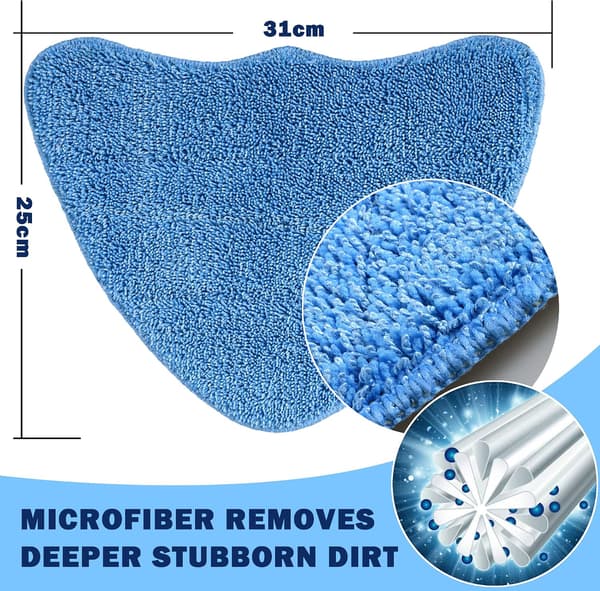 4 stk dampmoppeputer kompatible med Vax dampmopper S85-CM S86-SF-CC S86-SF-C og flere, mikrofiber mopperengjøringsputer erstatningsmoppepute