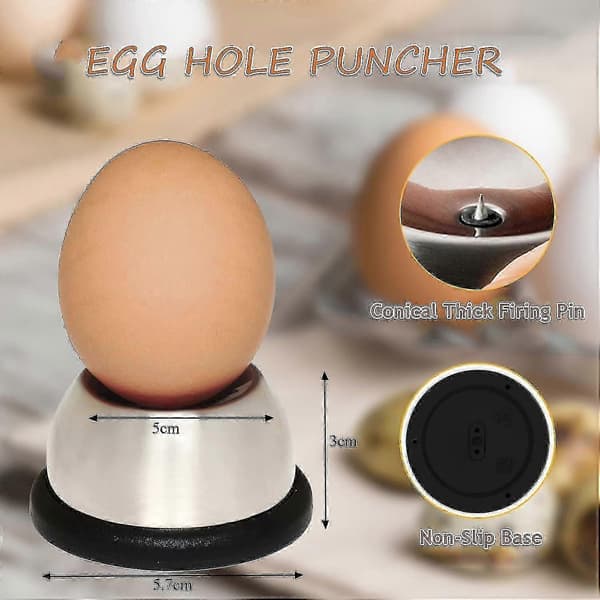 Eggeåpner Eggehullslager, halvautomatisk eggeskallnålemaskin i rustfritt stål