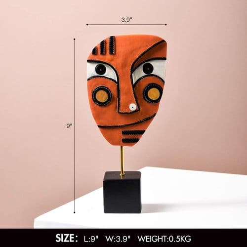 Kroppsskulptur, abstrakt ansiktsstatue, abstrakt kunstharpiksskulptur