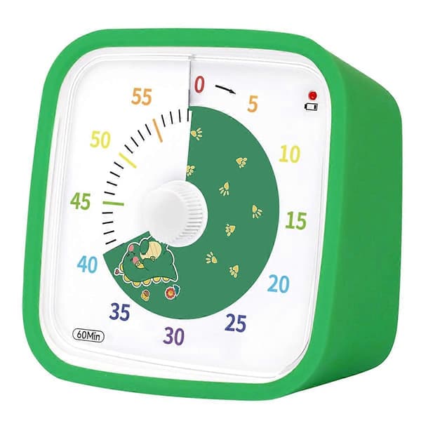Visuell Timer, Barn Timer og 60 Minutters Nedtellingstimer, Barn Timer med Mønster for Kjøkken, Dusj,
