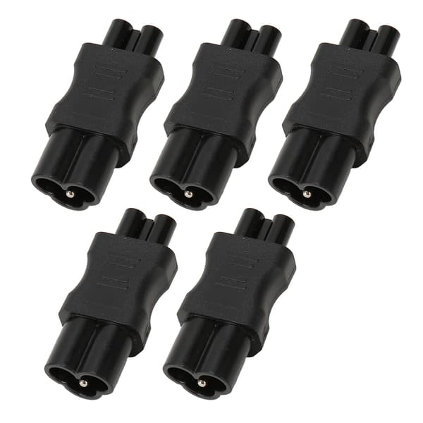 5 stk. IEC320 C6 til IEC320 C5 strømadapter computer strømkabelstik til PDU-chassis bærbar computer UPS-stik