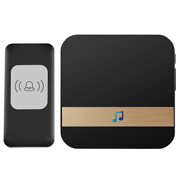 Wireless Doorbell with Remote Control, 300m Range, Automatic Call, Intelligent Electronic Waterproof Clock
