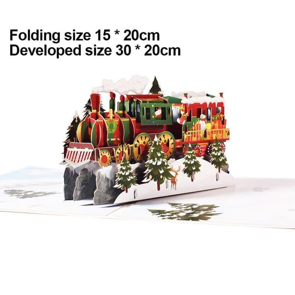Håndlavet Glædelig Jul Pop Up-kort, Håndlavet 3D Popup Stil 2