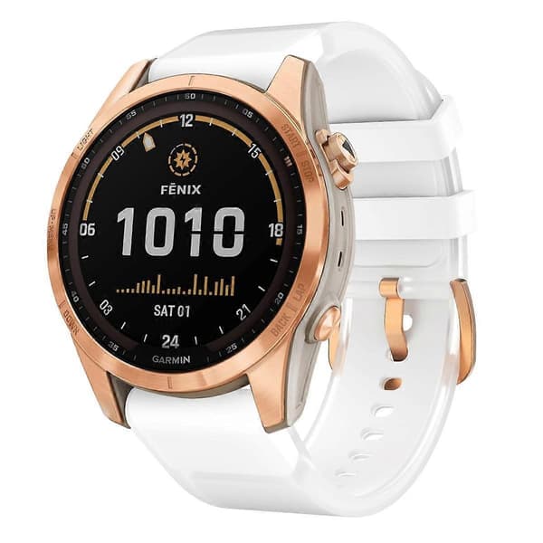 Kalebol Glacier Transparent Silikone Quick Release Urrem Til Garmin Fenix 7S 20mm