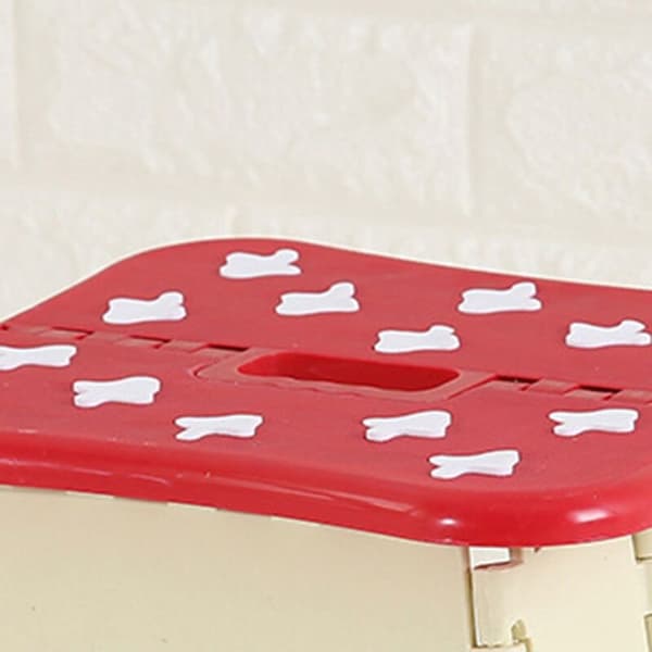 Folding Stool Portable Chair Seat for Bathroom Kitchen Garden Camping Kids Portable Handle Bench, A